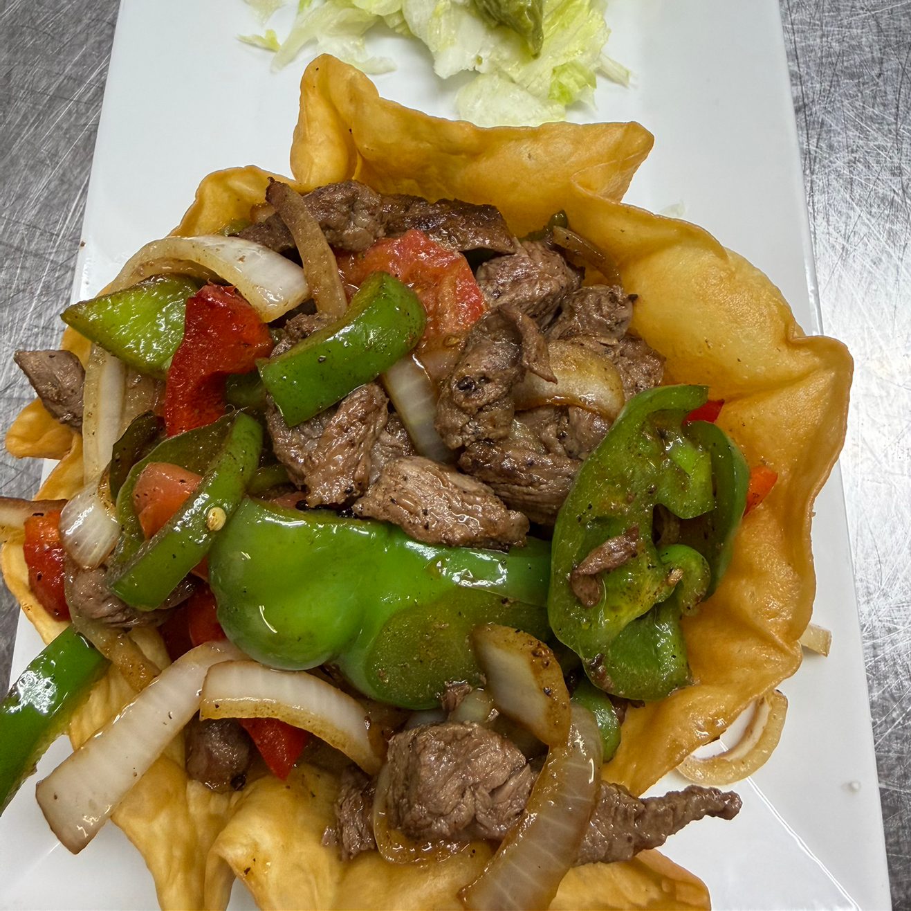 Steak Fajita Salad.