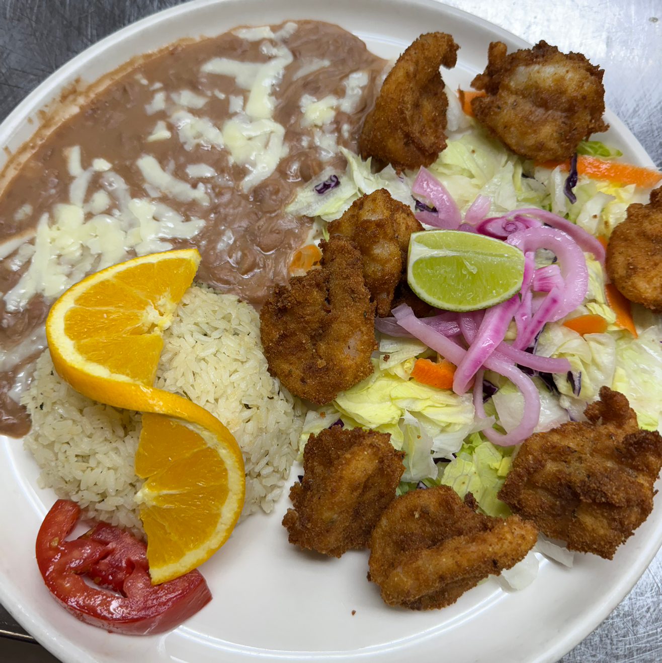 Camarones Empanizados.
