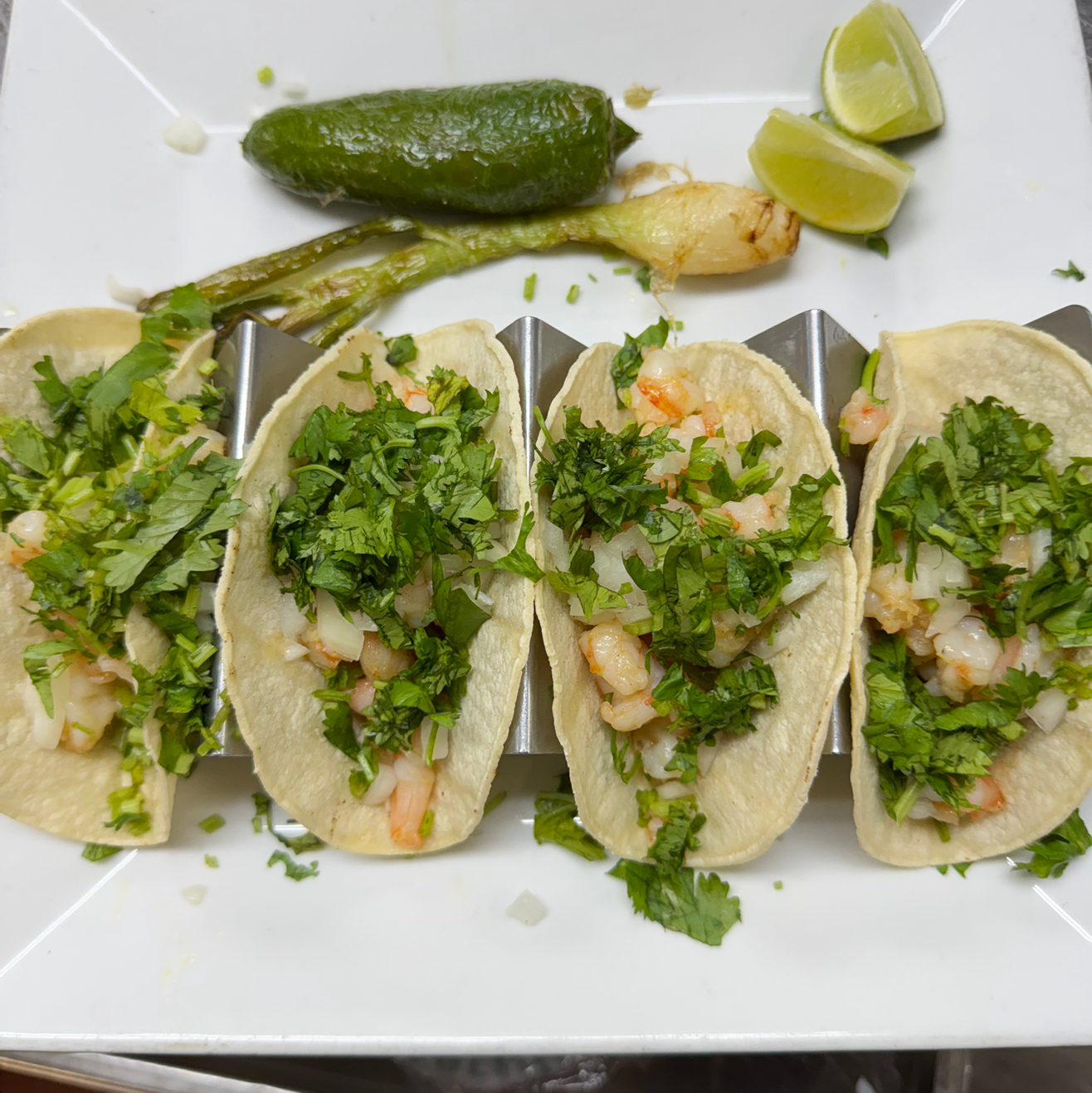 Tacos Camaron.